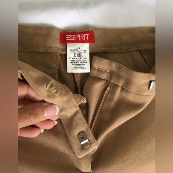 90’s Esprit brown super soft, suede feel, riding style pants with zippers. - Picture 3 of 14